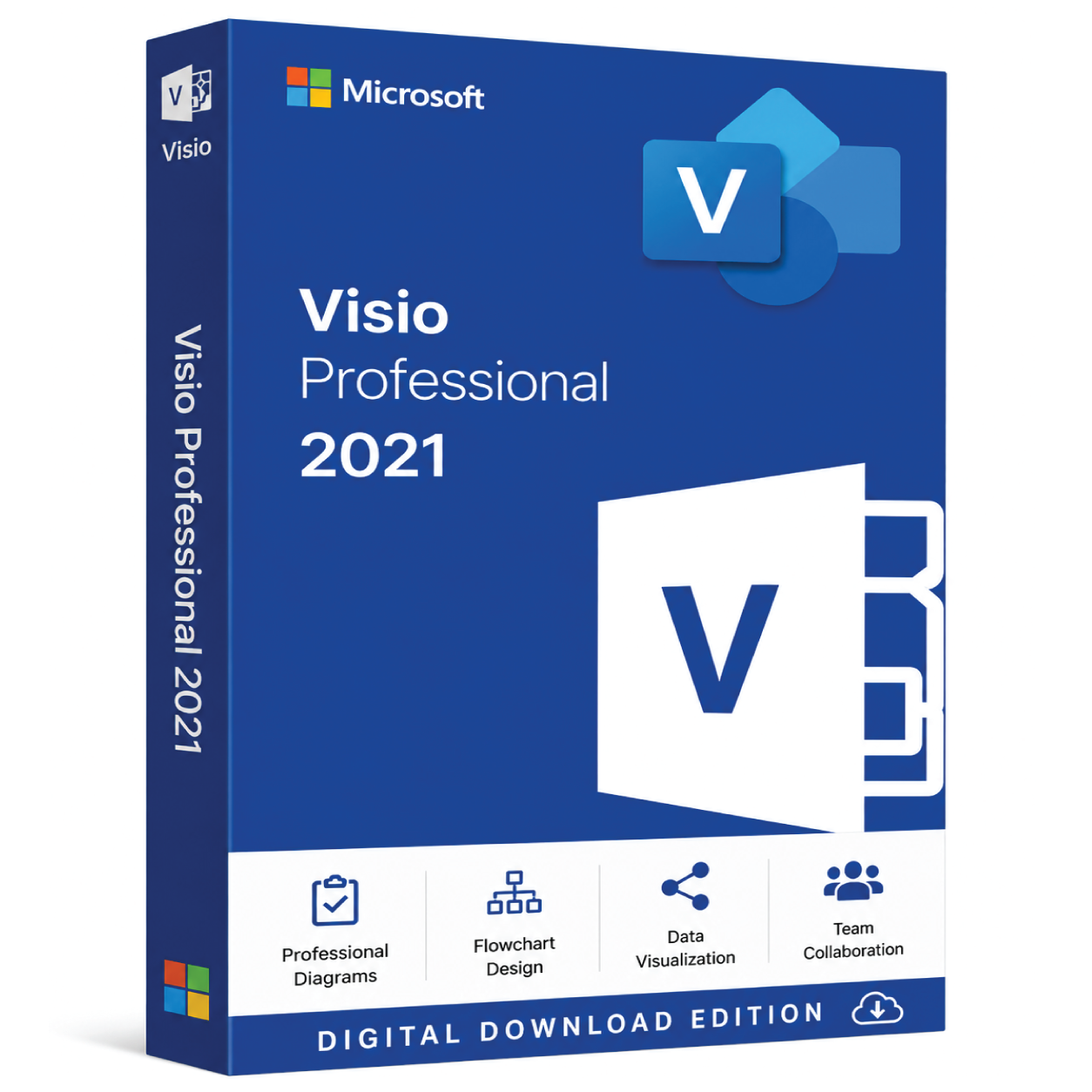 Microsoft Visio Professional 2021 digital download product for Windows PC